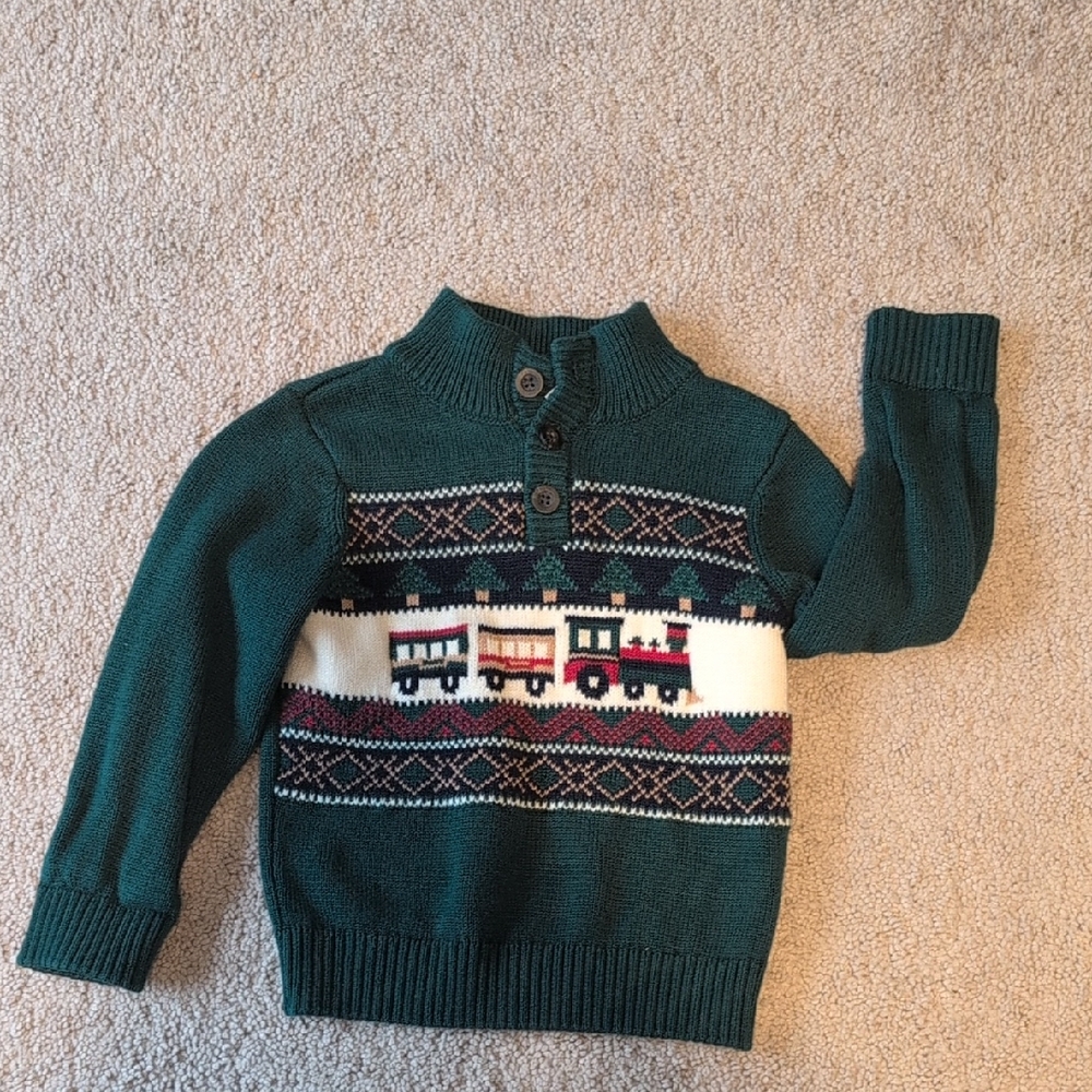 The Children's Place Forest Green Knit Sweater
